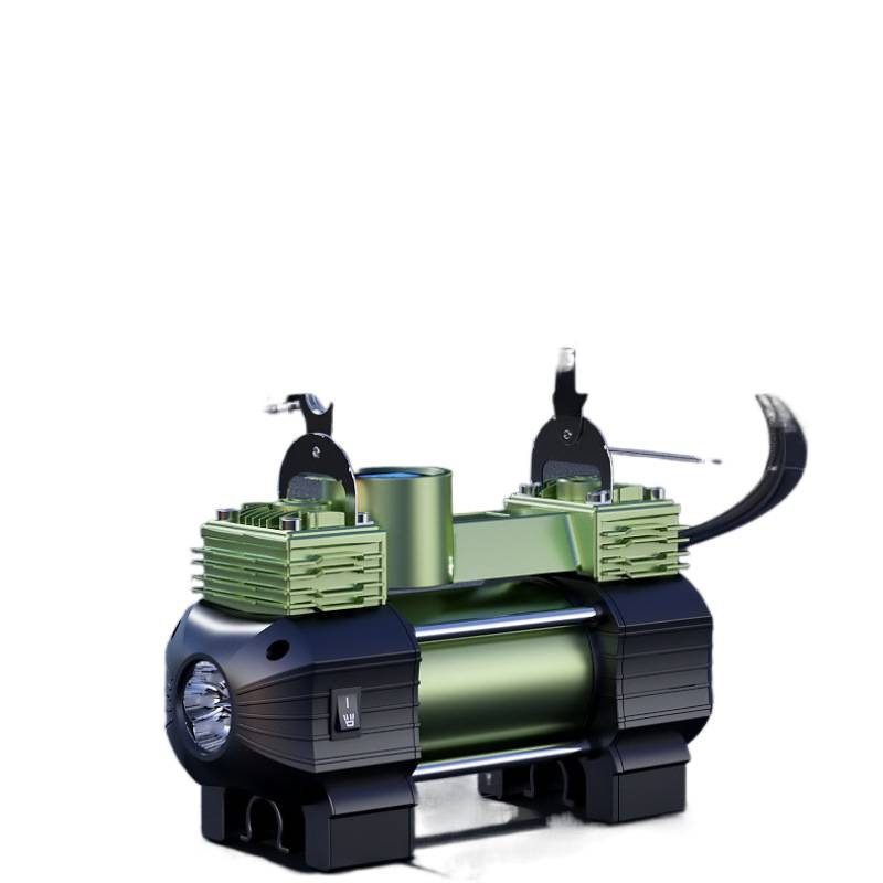 车载充气泵打气泵汽车用12v家用220v轮胎大功率双缸高压车用加气|undefined