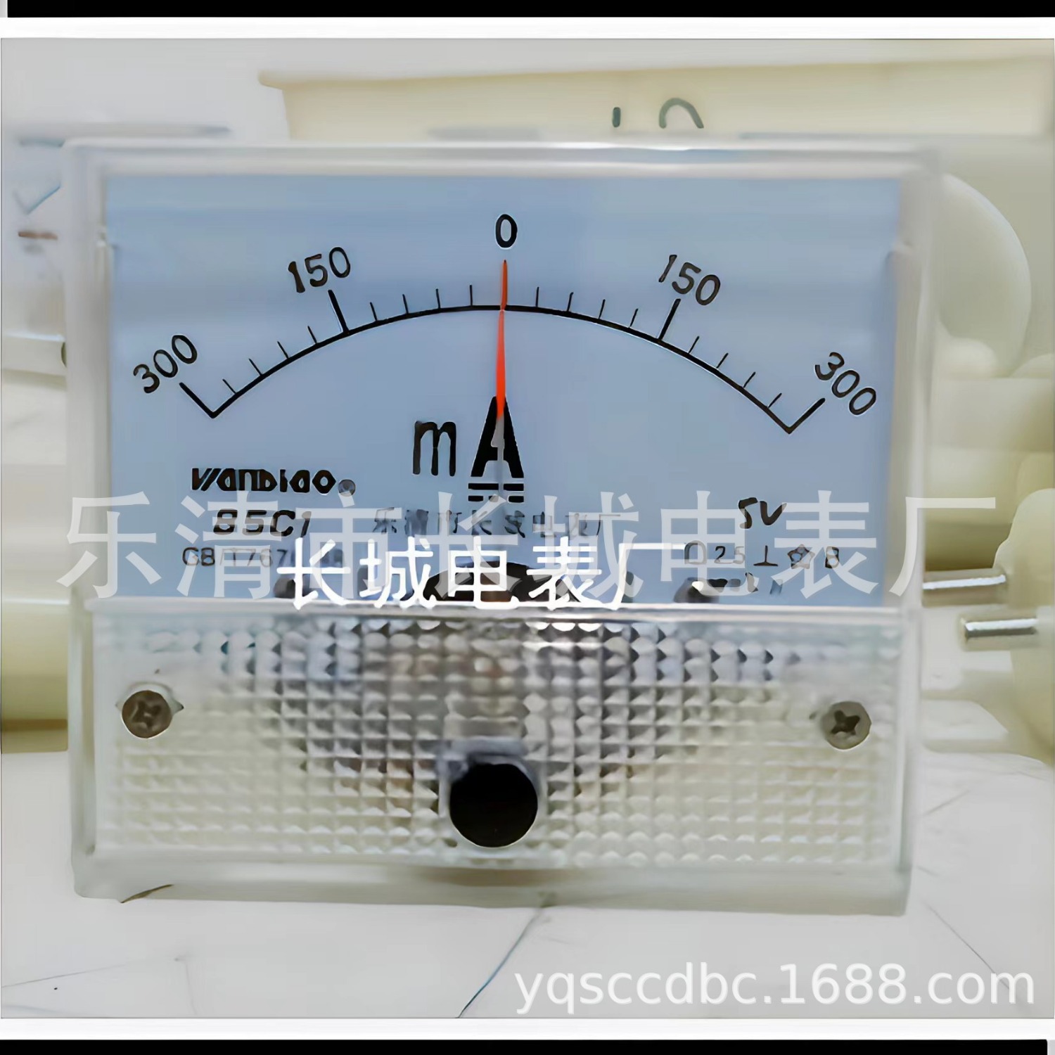 长城电表厂 85C1 +-300MA 5V 直流指针电流表   65*55