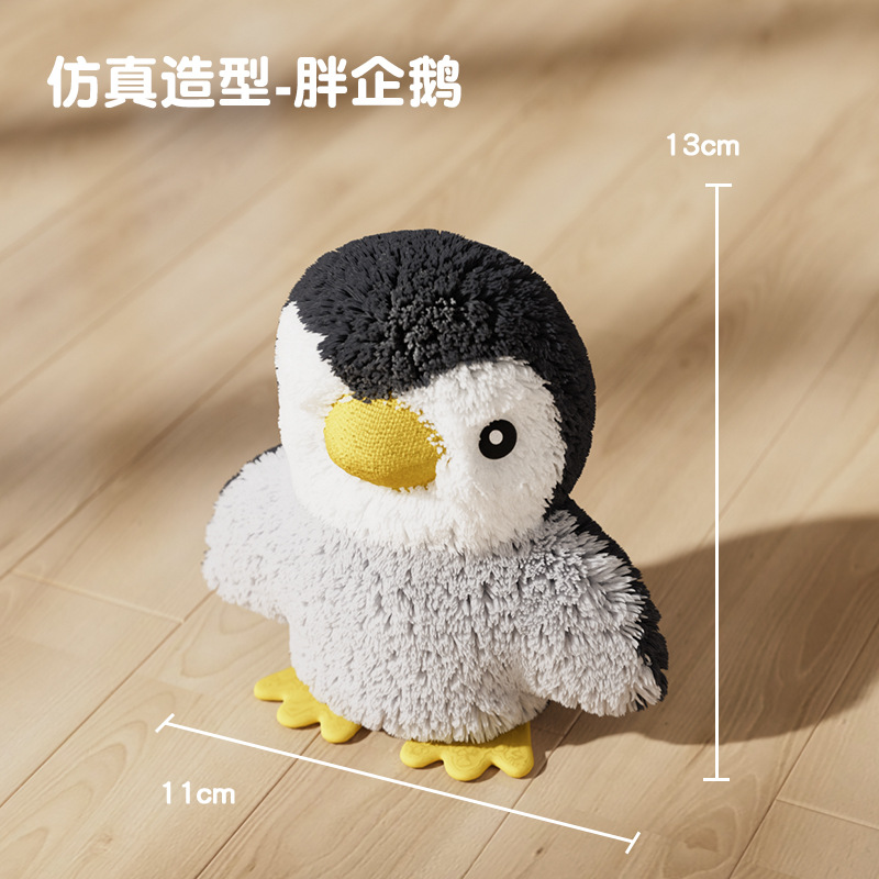 Linda caricatura eléctrica pingüino peluche de juguete para gato muñeca búho muñeca gato autosonido juguete para gato al por mayor