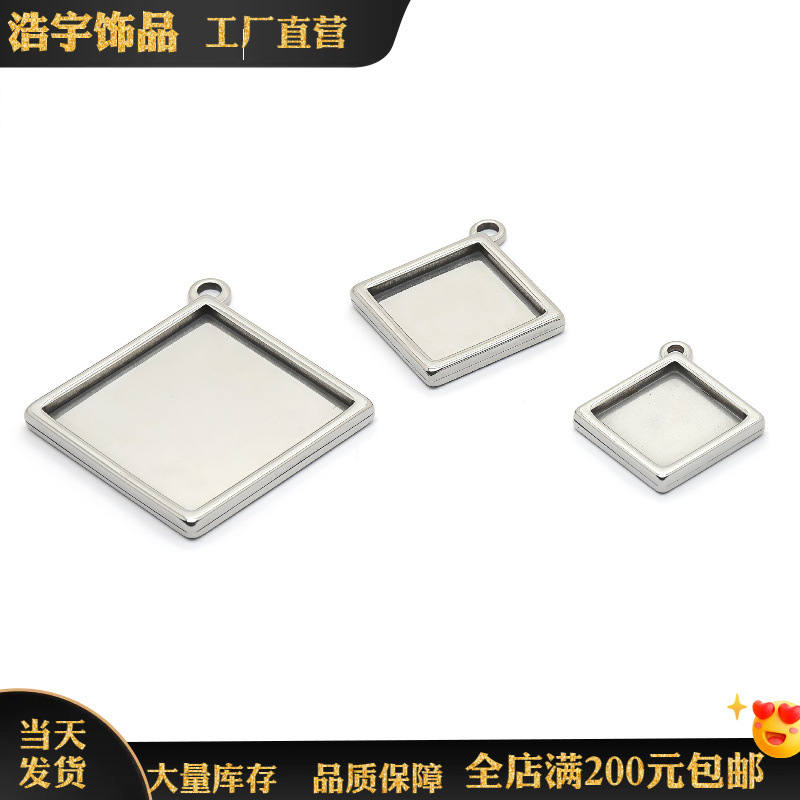 Square pendant stainless steel