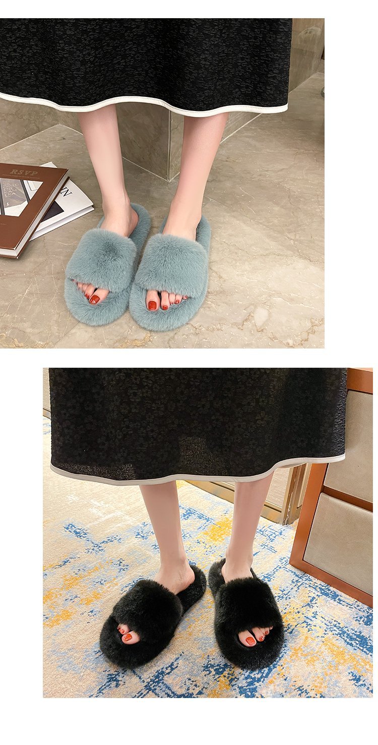 Thick-Soled Wool Slippers NSDFX81611