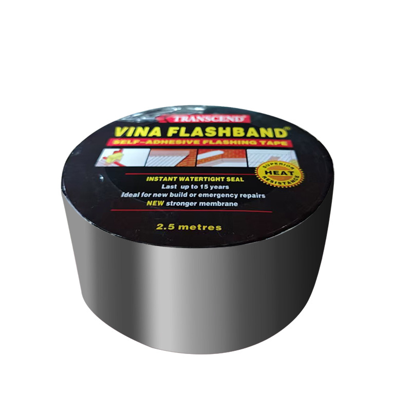 Material de rollo de impermeabilización de techo de cinta de asfalto para comercio exterior, para tejas de acero de color, aislamiento térmico, a prueba de fugas, material de parcheo autoadhesivo fuerte de fábrica.
