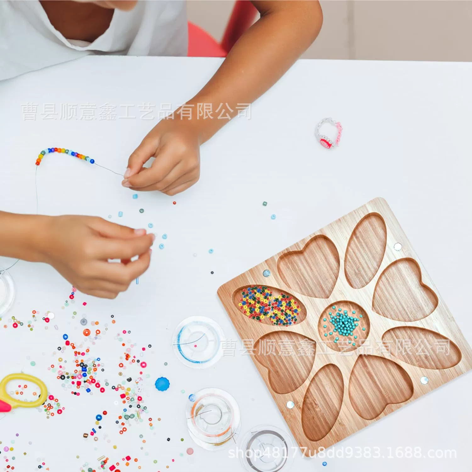 Бамбуковая деревянная тарелка бисер доска-крышка с магнитом