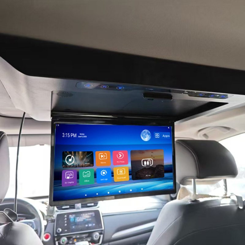 15.6inch Android Ceiling-Mounted Monitor Car Tv In-Car Ceiling Tv Panoramic Sunroof Entertainment Screen Non-Destructive Installation