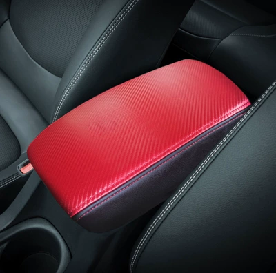 armrest cover cx30 armrest | Armrest box - carbon-fiber-pattern-red-with-black