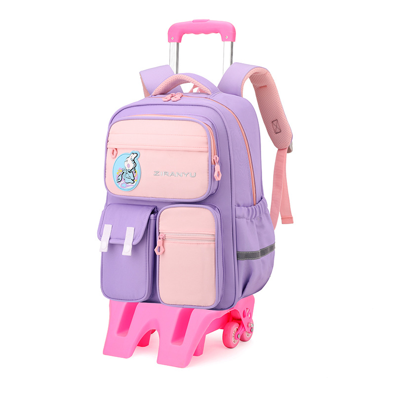 2025 nueva mochila de tirón para estudiantes de primaria 124 a 6 o grado, mochila portátil para niños que trepan escaleras