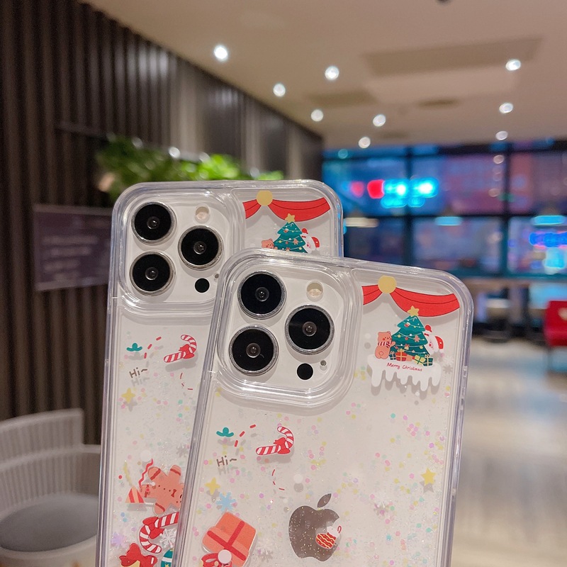 Christmas Phone Case For Iphone 15 Pro Max Snowman Elk Design_voghion.com