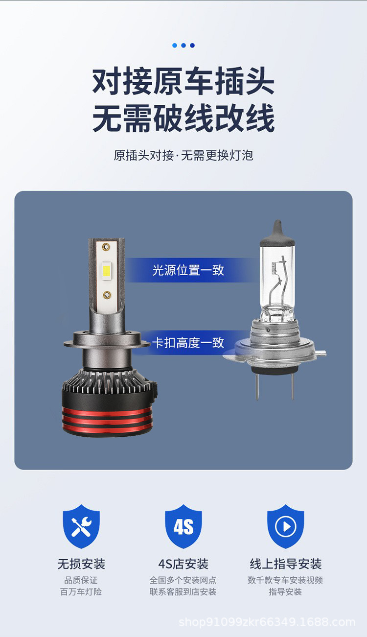 F6 model 3570 LED bulb super bright focused car headlight h1 h7 h4 9005 factory wholesale