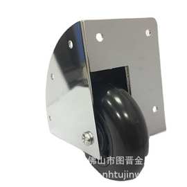 铬色3寸直角包边轮 航空箱铁脚轮 舞台演艺设备 机箱脚轮