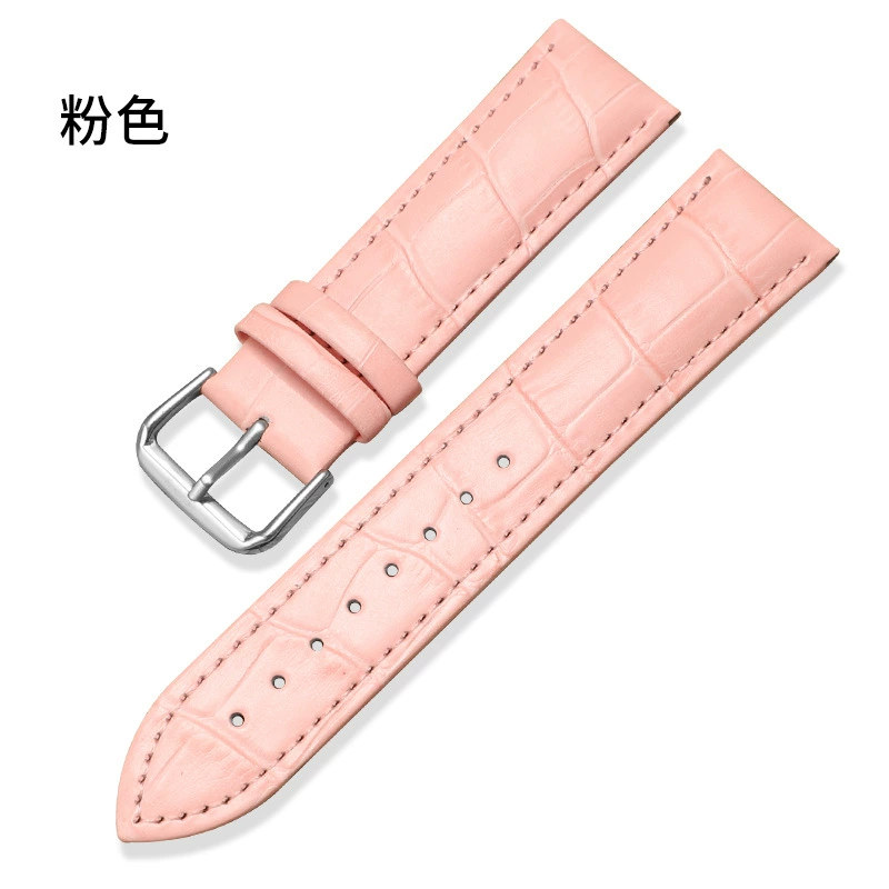 Watch Strap (Huawei Samsung Apple) genuine leather, crocodile & bamboo print, 12–24 mm widths