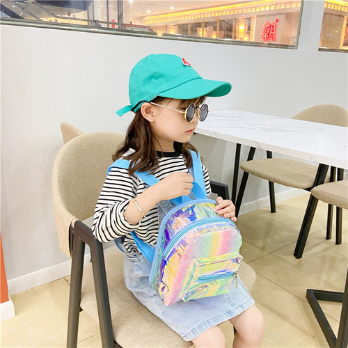 New Children's Bags Kindergarten Backpack Childlike Cute Laser Transparent Backpack Student School Bag