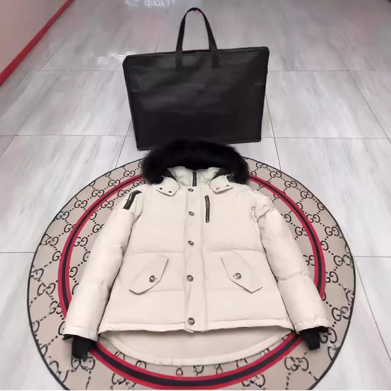 【Free Shipping】Cross-Border Canadian Fox Fur Gold and Silver Scissors down Jacket 05 Women's 06 Men's Couple's Warm Clothing