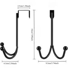 铁艺简约门后挂钩免钉衣柜门后挂衣钩金属工艺衣帽多用能双头墙钩