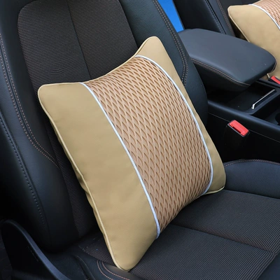 Set, Car Pillow, Neck Pillow, Headrest - pillow-single-pack-beige