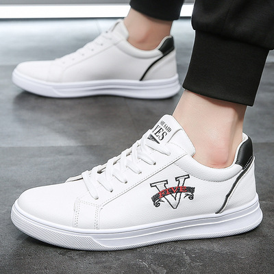 2021春新款潮鞋韓版潮流皮鞋男士運動鞋小白夏季休閑板鞋工廠直銷