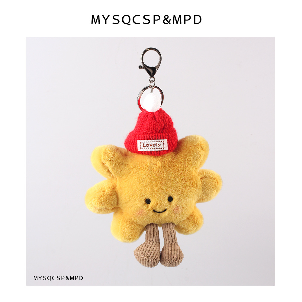 Super lindos sol bolsas colgantes muñecas de peluche colgantes parejas llaveras de automóviles regalos para estudiantes