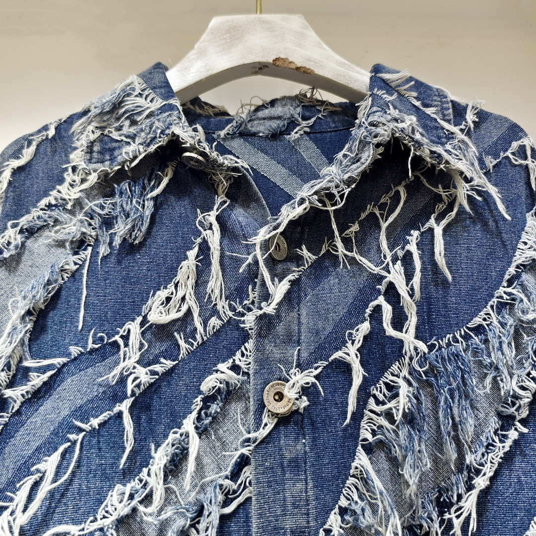 Giacca in denim rétro oversize per uomo e donna street style_voghion.com