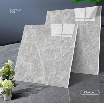 地砖800x800广东瓷砖抛釉地板砖灰色通体大理石防滑600X600亚马逊