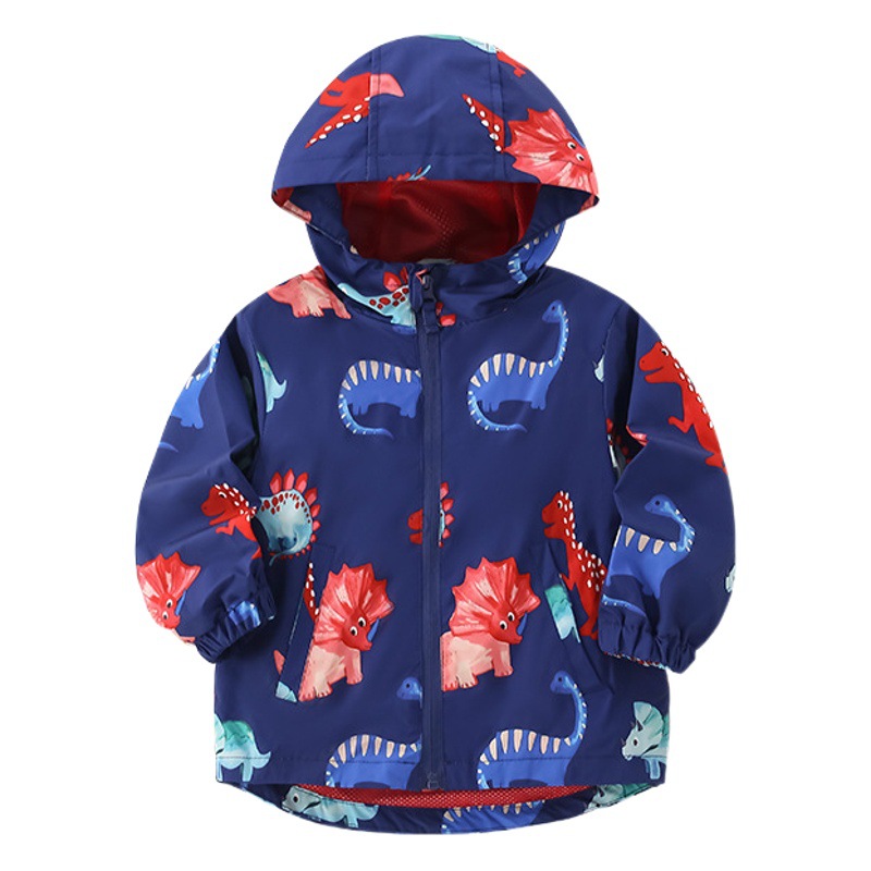 Malwee abrigo de niños Primavera y otoño nuevo europeo y americano medio y pequeño estilo occidental de los niños cremallera camisa guapo abrigo de los niños con capucha