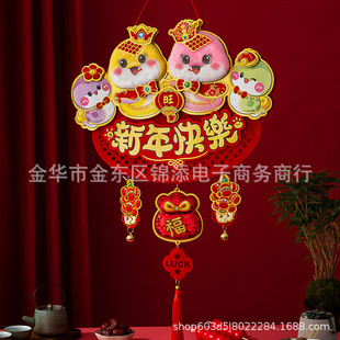 2025 Year of the Snake Pendant Spring Festival Supplies New Year Decoration New Year Zodiac Cartoon Cute Fortune Characters Hanging Ornaments Housewarming Arrangement