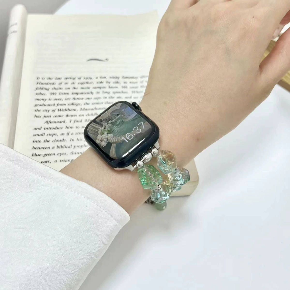 Кристальный ремешок-молния, подходит для Apple Watch, ремешок iWatch9/S8/SE/5/6