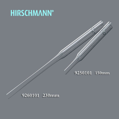 赫施曼一次性玻璃巴氏吸管150/230mm长移液管取样滴管250支盒进口|ms