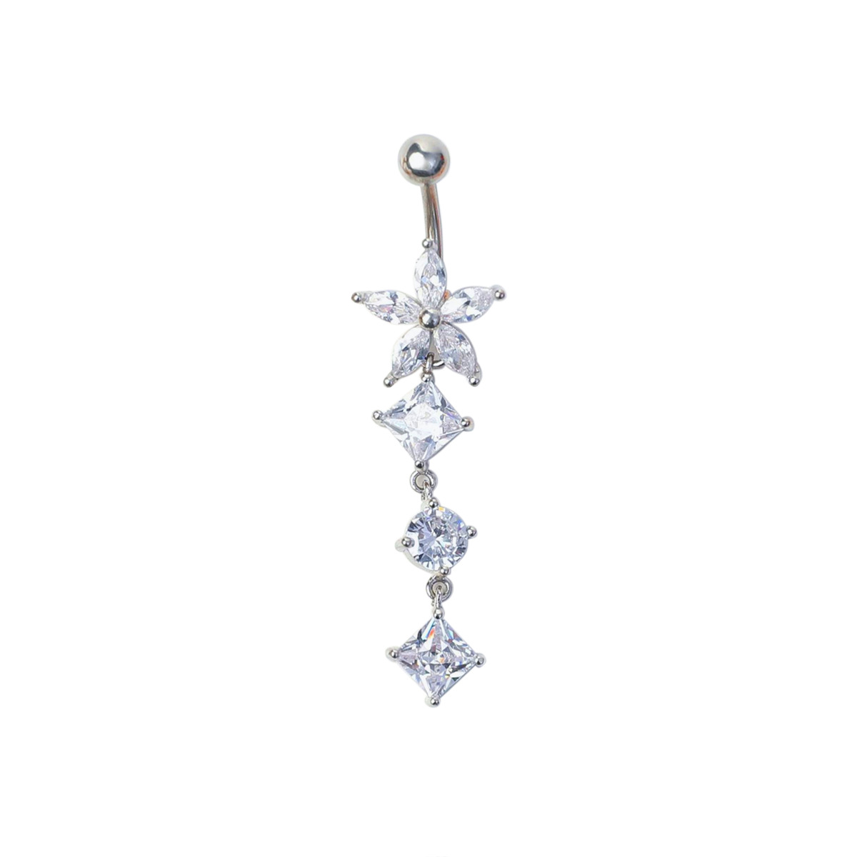 Exquisite Star-shaped Geometric Belly Button Ring For Women_voghion.com