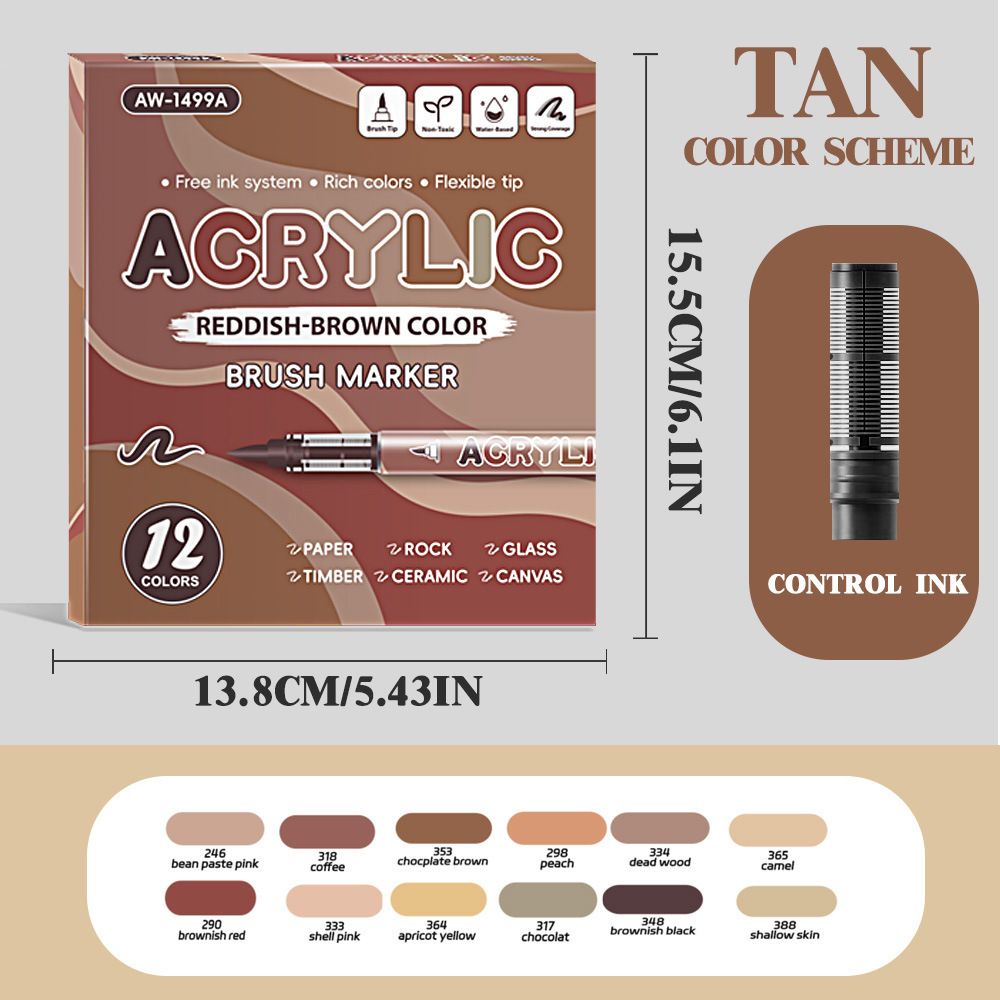12 colores marrón