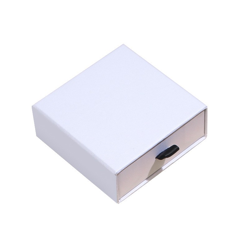 En stock cajón de joyería caja de papel Kraft color sólido pull-out joyero Stud pendientes collar anillo joyero