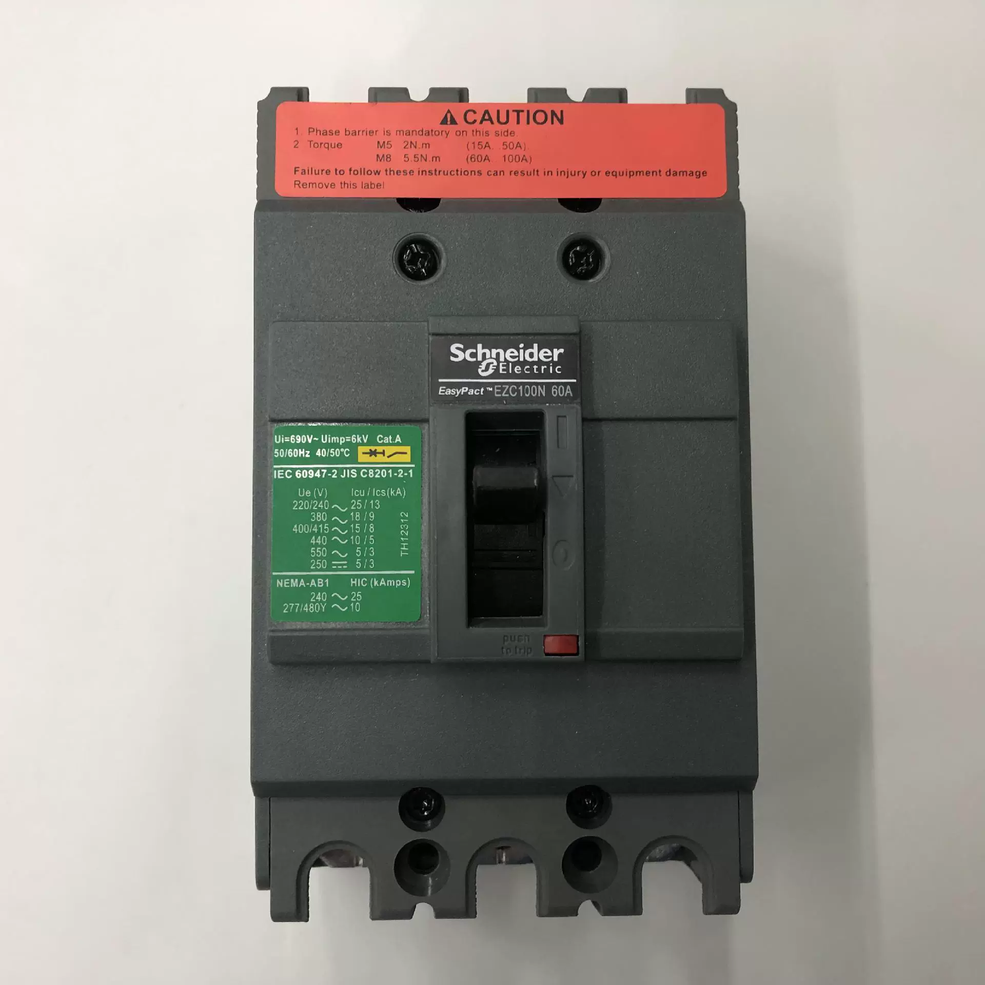 Оригинальные оригинальные товары EZC100N3060 3P 60A Schneider воздушный переключатель в литом корпусе автоматический выключатель