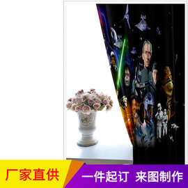 合肥厂家欧美影视图片成品高遮光窗帘卧室 酒店窗帘LOGO免费印
