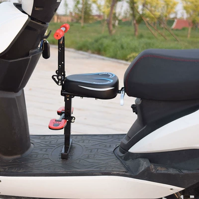 motorcycles and scooters, suitable Motorcycle child seat - new-blue-triangular-folding-armrest-with-footrest-and-anti-collision-pad