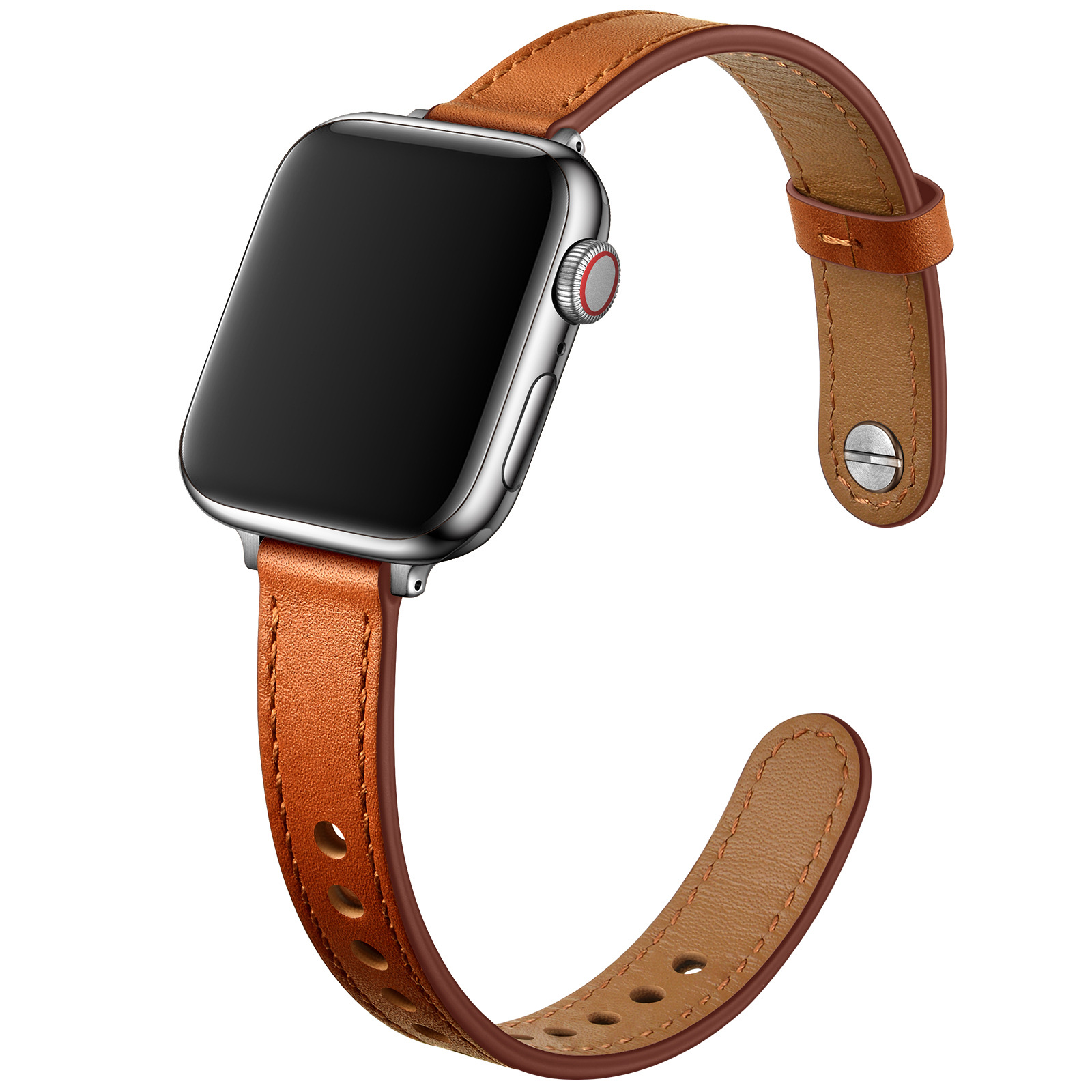 18g Weight Apple watch watchband Classification Genuine leather Material Solid Color Pattern Retro Style Retro Solid Color Apple Watch Watchband 79