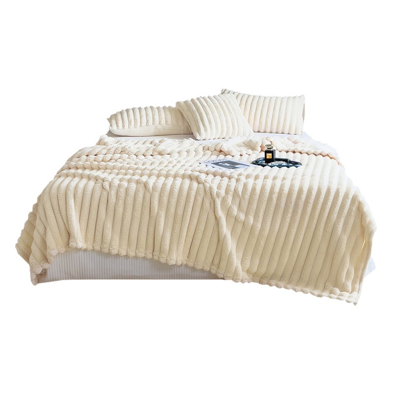 Winter Rabbit plush blanket thickened warm flannel blanket wholesale office nap blanket coral fleece blanket