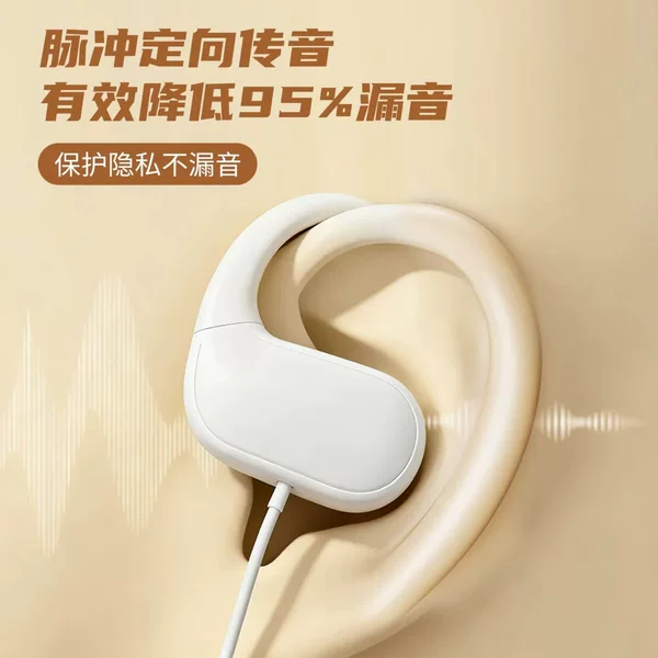 Over-Ear Music Wired Headphones with High Sound Quality, Non-In-Ear Type, 3.5mm Digital Audio, Type-C with Microphone, Ear Clip Style