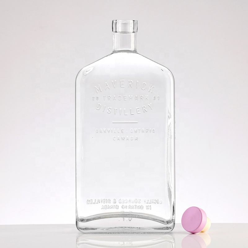 源头产地1140ml玻璃酒瓶 高分子塞口方形晶白料洋酒瓶 威士忌空瓶
