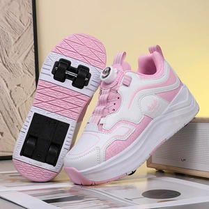 宾乐鸟 Детские четырехколесные выдвижные роликовые коньки Heelys для девочек, обувь со съемными колесами для девочек, двухрядные