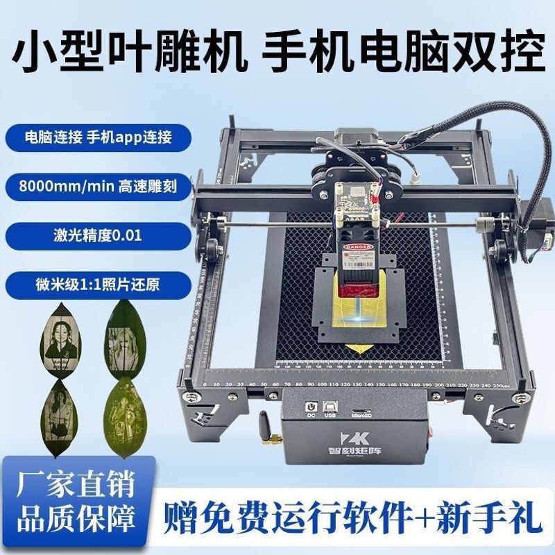 Leaf laser engraving machine, small fully automatic leaf printing machine for stalls, photo printing machine, laser marking machine