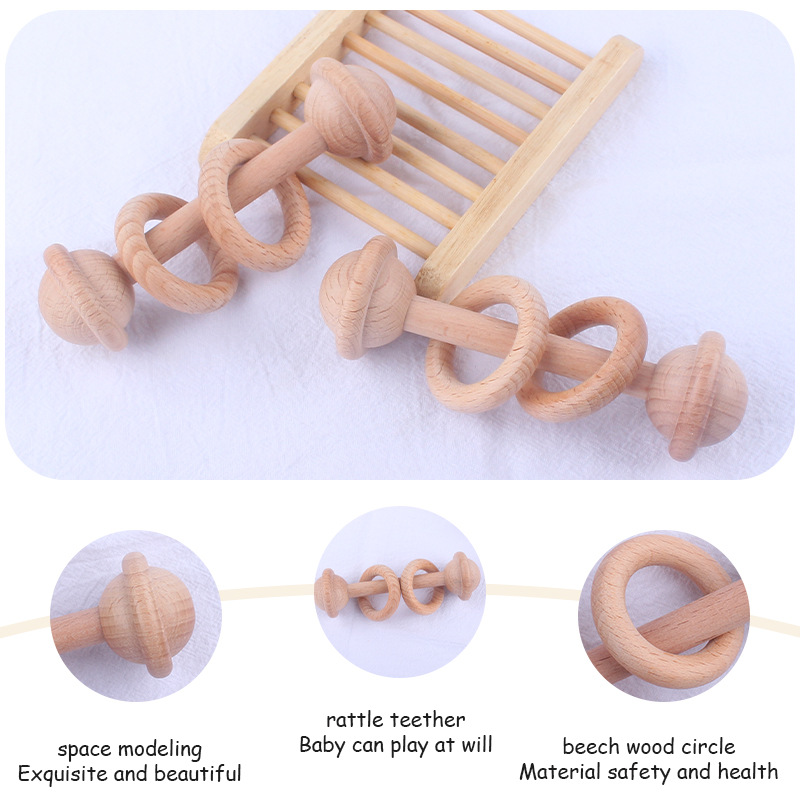New Beech juguete infantil mordedor infantil Ejercicio de mano sonajero bebé creativo interactivo educativo mordedor palo