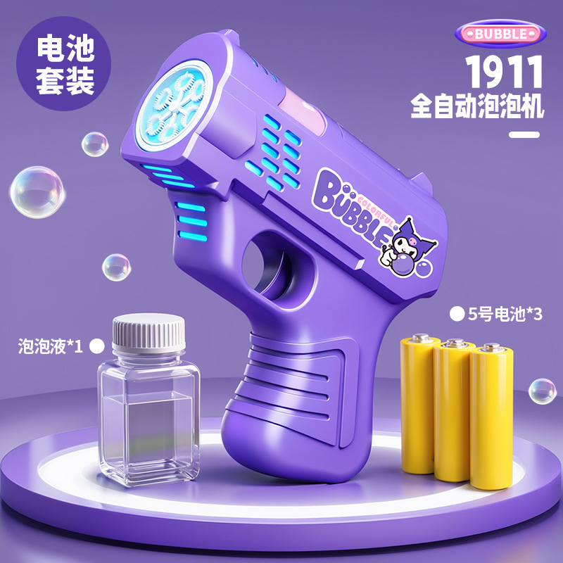Máquina de burbujas eléctrica con forma de astronauta, pistola luminosa de burbujas para niños, venta al por mayor