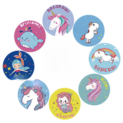 Wound children's toy reward incentive self-adhesive sticker labels office stationery decorative labels seal sticker
