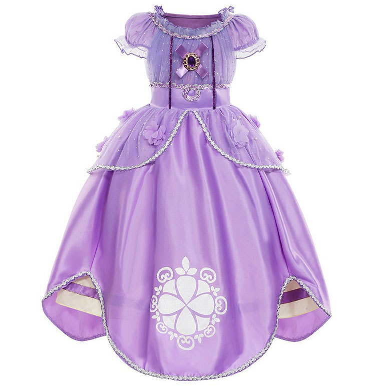 Sofia Princess Dress Children's Sofia Tutu Skirt Halloween  Dress Children's Performance Costumes