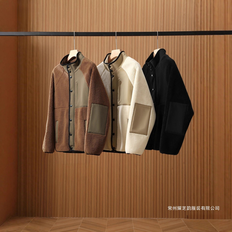 High-End Luxury Goods with Integrated Fur! Old Money Style! Thick, Fluffy, Warm Fleece Stand-Collar Jacket for Men and Women for Autumn and Winter