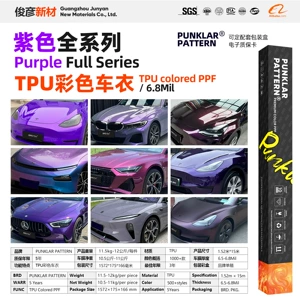 Purple Tpu Colored Car Wrap Full Range of Color-Changing Films Ppf Paint Protection Film Full Body Color Change Self-Healing
