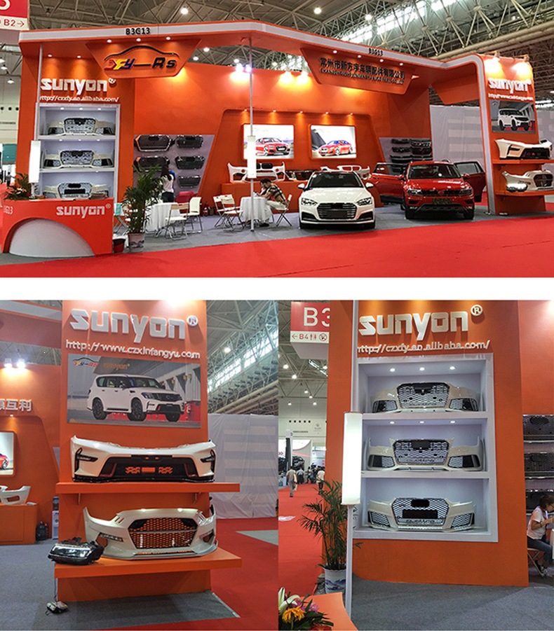 12-15 models suitable for Audi A6 color change and upgrade to S6 style, including front bumper, large front grille, and front bumper assembly