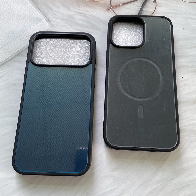 Apple 17Promax Mobile Phone Case Groove Material 16 Leather 14 Acrylic 13 Two-In-One Painted Iphone15