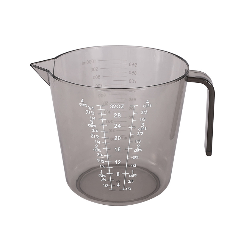눈금이 있는 갈색 투명 1000ML 계량컵