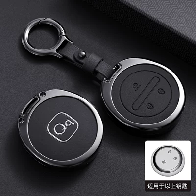 Cases, Stylish and High-End – Car key bag - opp-bag-model-a-smart-3-button-shell-ring-buckle-advanced-grab-black