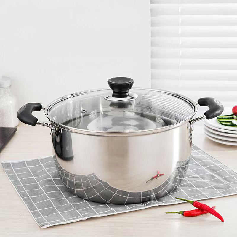 Jiangwu Auxiliary Food Pot, Soup Pot, Porridge Pot, Steamer, Household Stainless Steel Gas Induction Soup Pot, Thickened Milk Pot, Small Jiangwu Auxiliary Food Pot, Soup Pot, Porridge Pot, Steamer, Household Stainless Steel Gas Induction Soup Pot, Thickened Milk Pot, Small