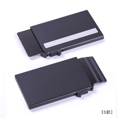 廠家供應新款多功能鋁製防盜卡盒防磁信用卡盒自動彈出式RFID卡包